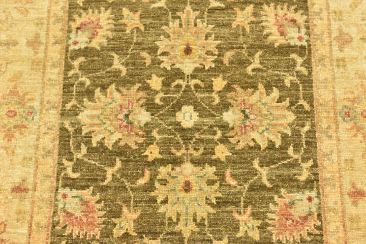 2' 5 x 10' 1 Hand Knotted Peshawar Ziegler Runner Rug