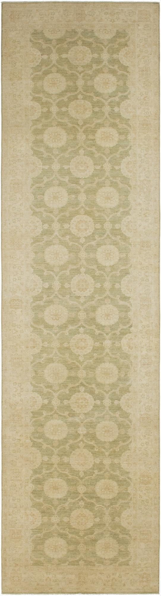 4' 8 x 19' 2  Hand Knotted Peshawar Ziegler Runner Rug