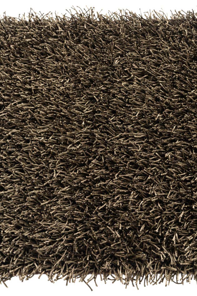 Detail image of 2' 4 x 4' 8 Hand Knotted Solid Shag Oriental Runner Rug