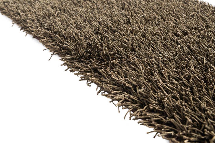 Detail image of 2' 4 x 4' 8 Hand Knotted Solid Shag Oriental Runner Rug