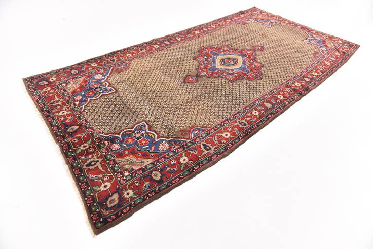 Detail image of 5' x 10' 2 Hand Knotted Songhor Persian Wool Runner Rug