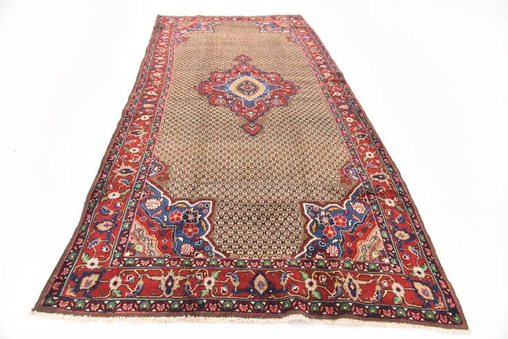 Detail image of 5' x 10' 2 Hand Knotted Songhor Persian Wool Runner Rug
