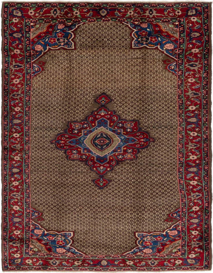 Detail image of 5' x 10' 2 Hand Knotted Songhor Persian Wool Runner Rug