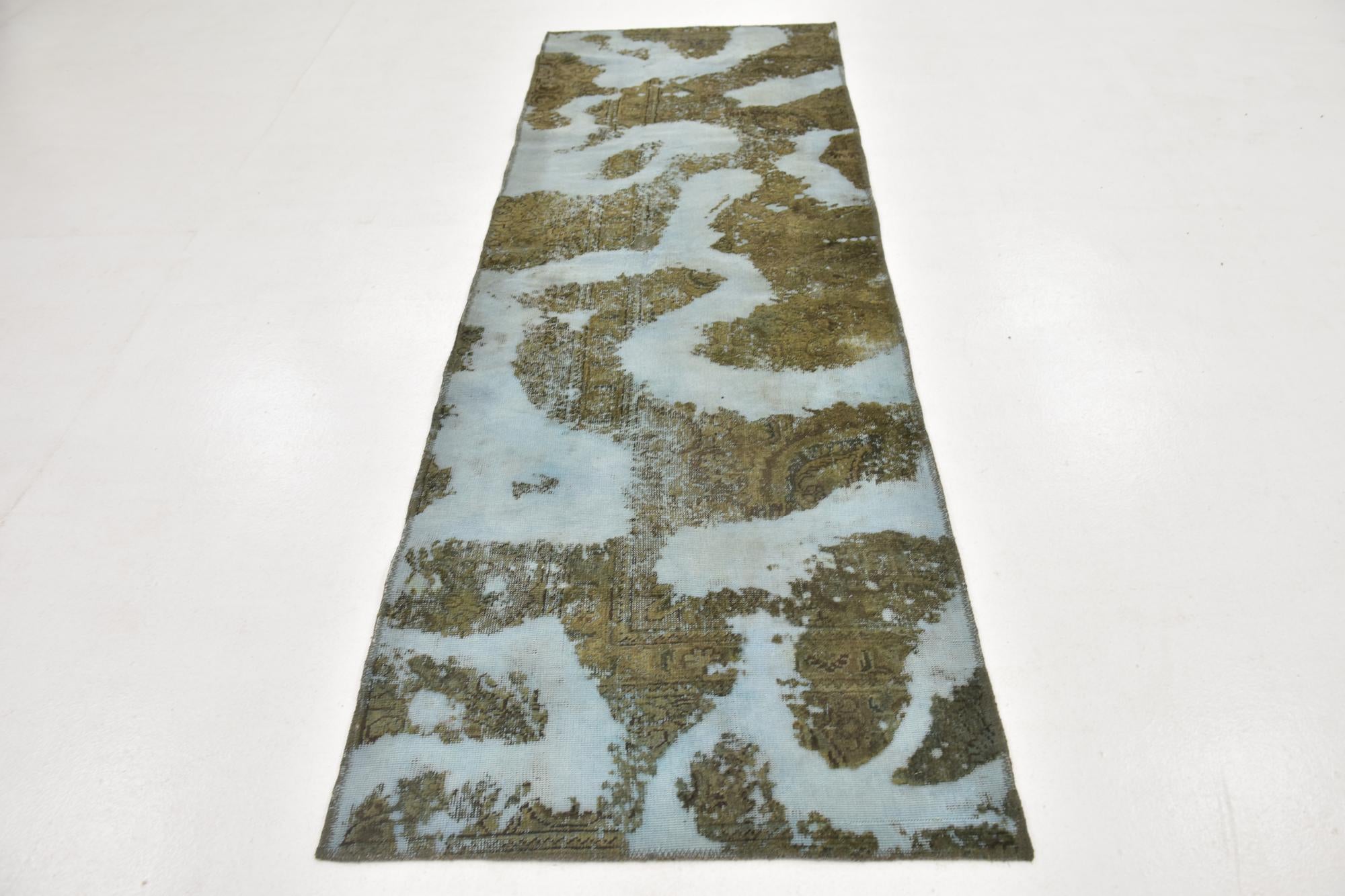 3' x 9' Hand Knotted Ultra Vintage Persian Wool Runner Rug
