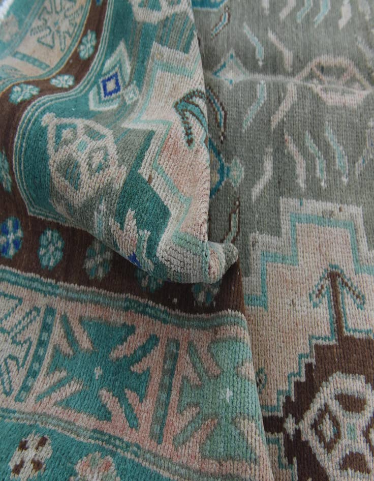 Detail image of 5' x 11' 3  Hand Knotted Ultra Vintage Persian Wool Runner Rug