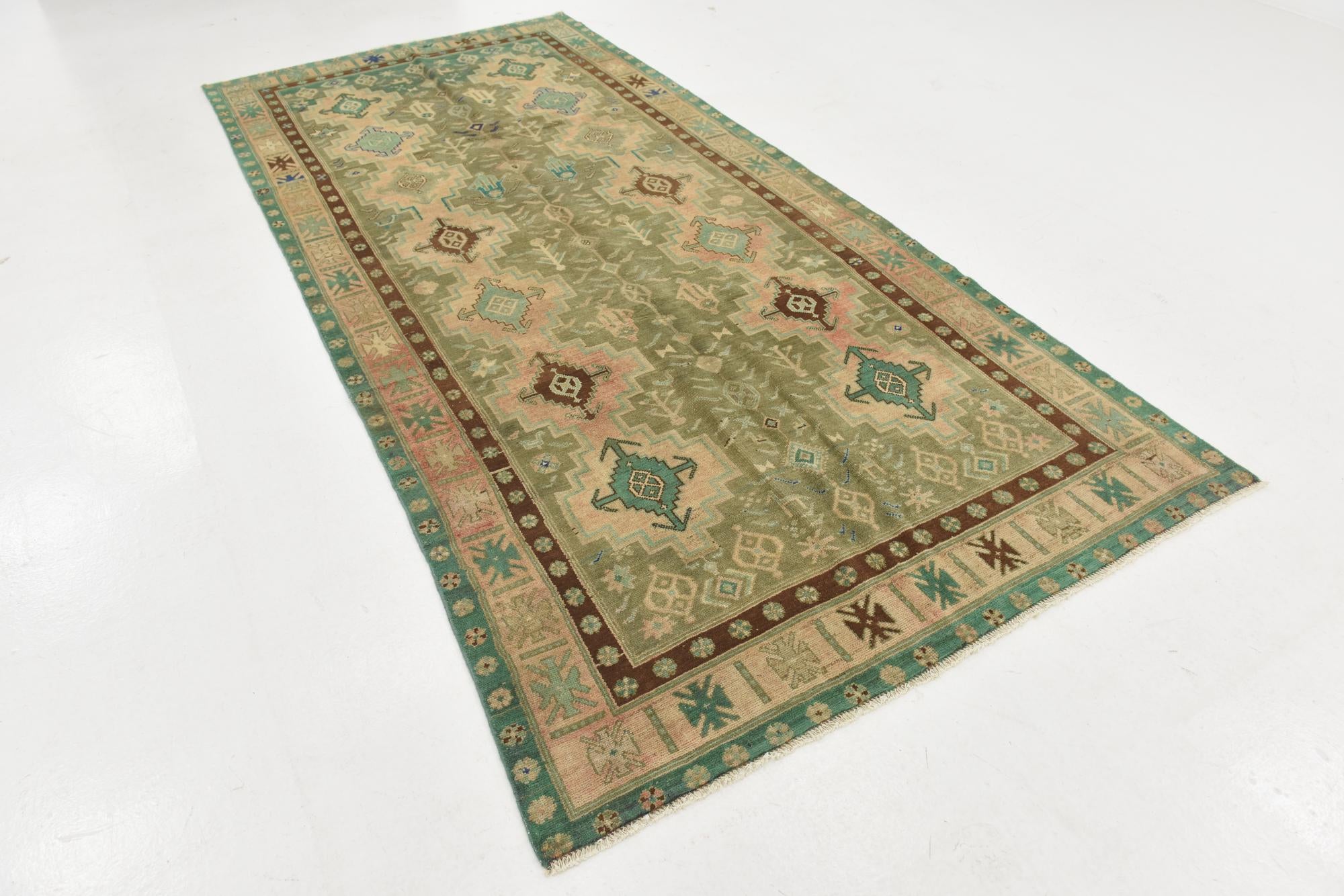 5' x 11' 3 Hand Knotted Ultra Vintage Persian Wool Runner Rug