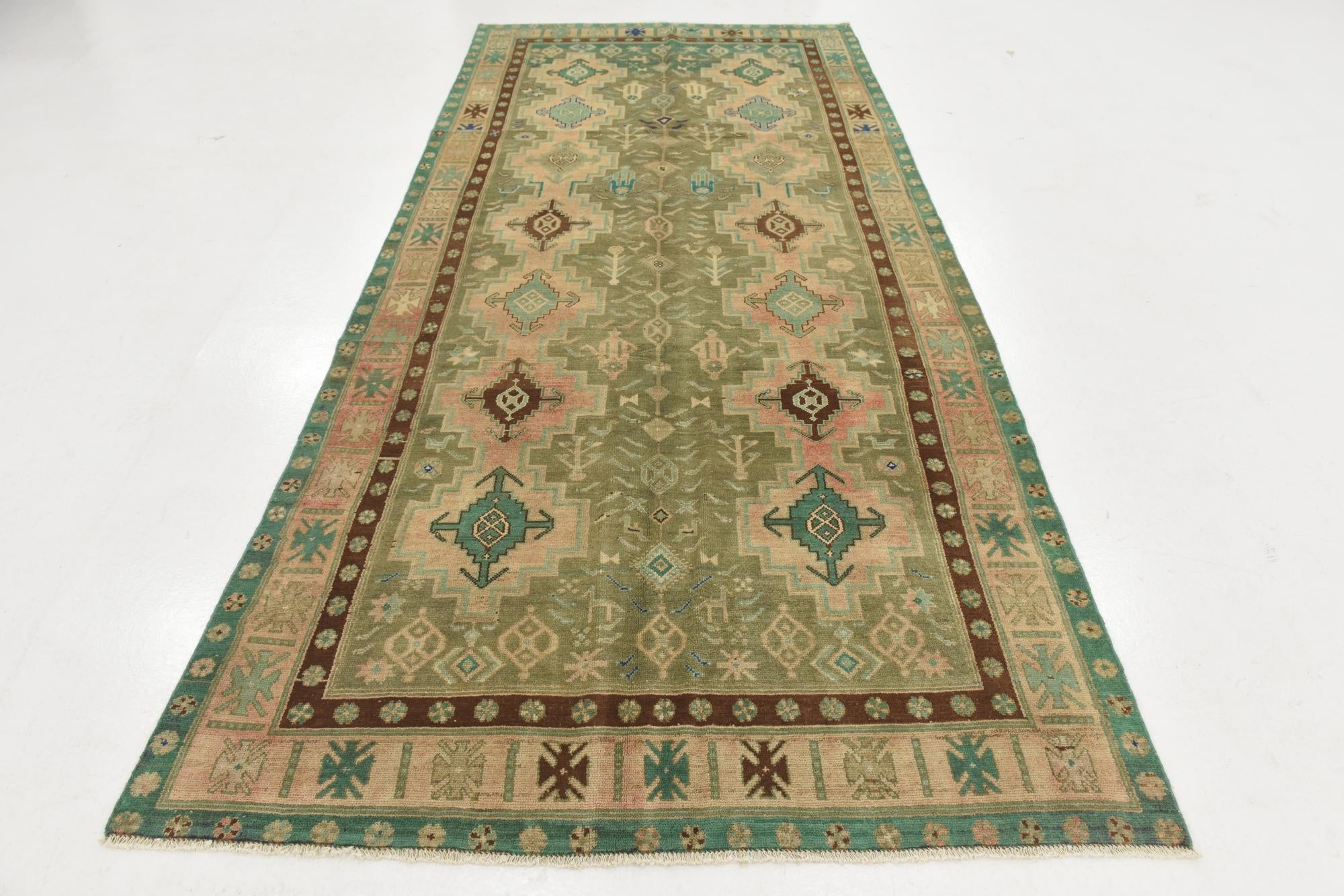 5' x 11' 3 Hand Knotted Ultra Vintage Persian Wool Runner Rug