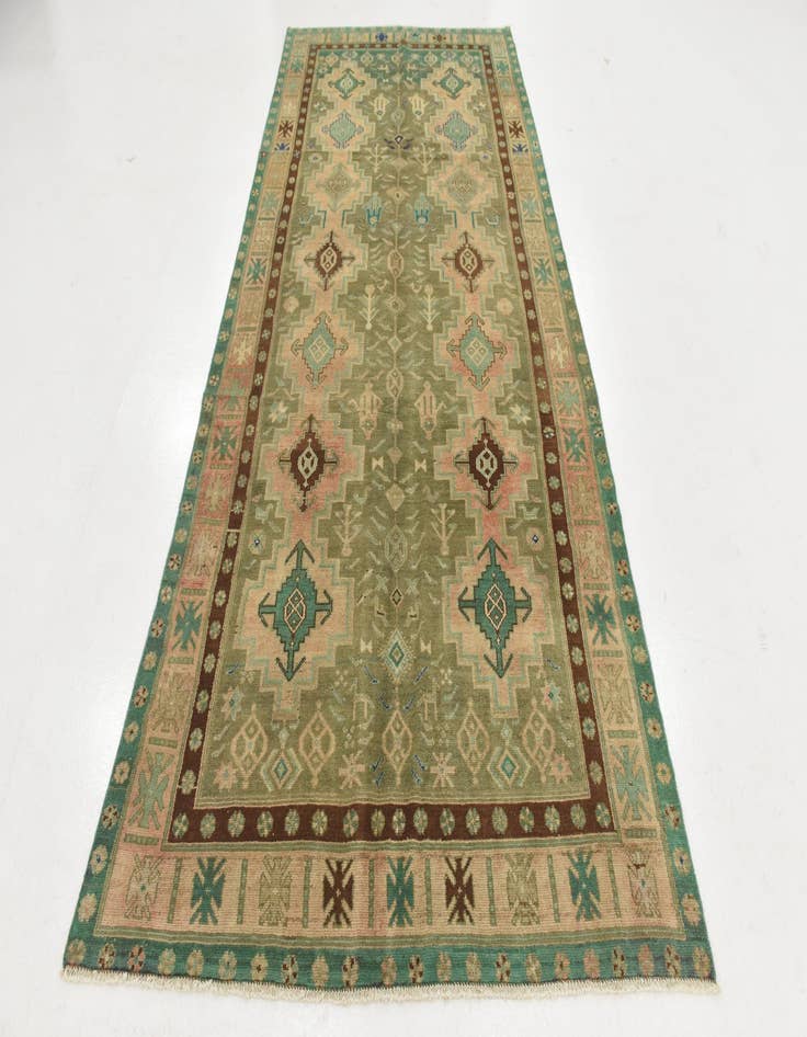 Detail image of 5' x 11' 3  Hand Knotted Ultra Vintage Persian Wool Runner Rug