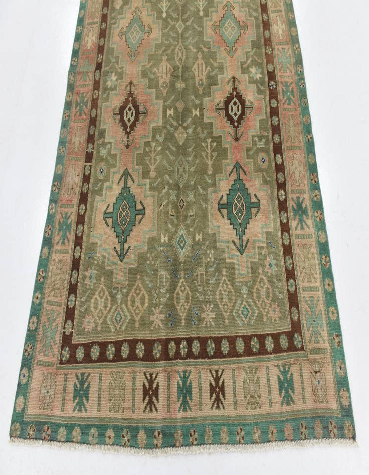 Detail image of 5' x 11' 3  Hand Knotted Ultra Vintage Persian Wool Runner Rug