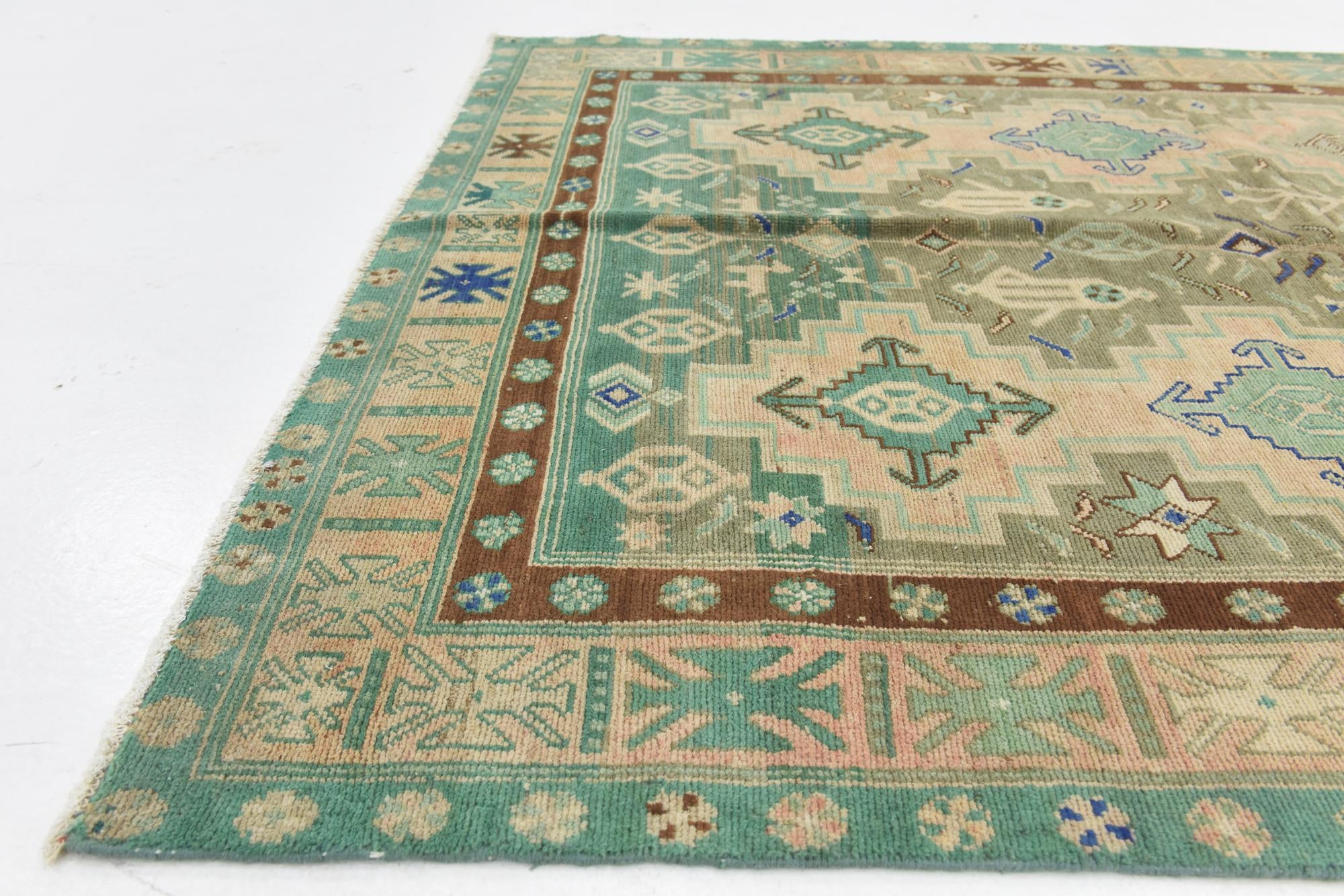 5' x 11' 3 Hand Knotted Ultra Vintage Persian Wool Runner Rug