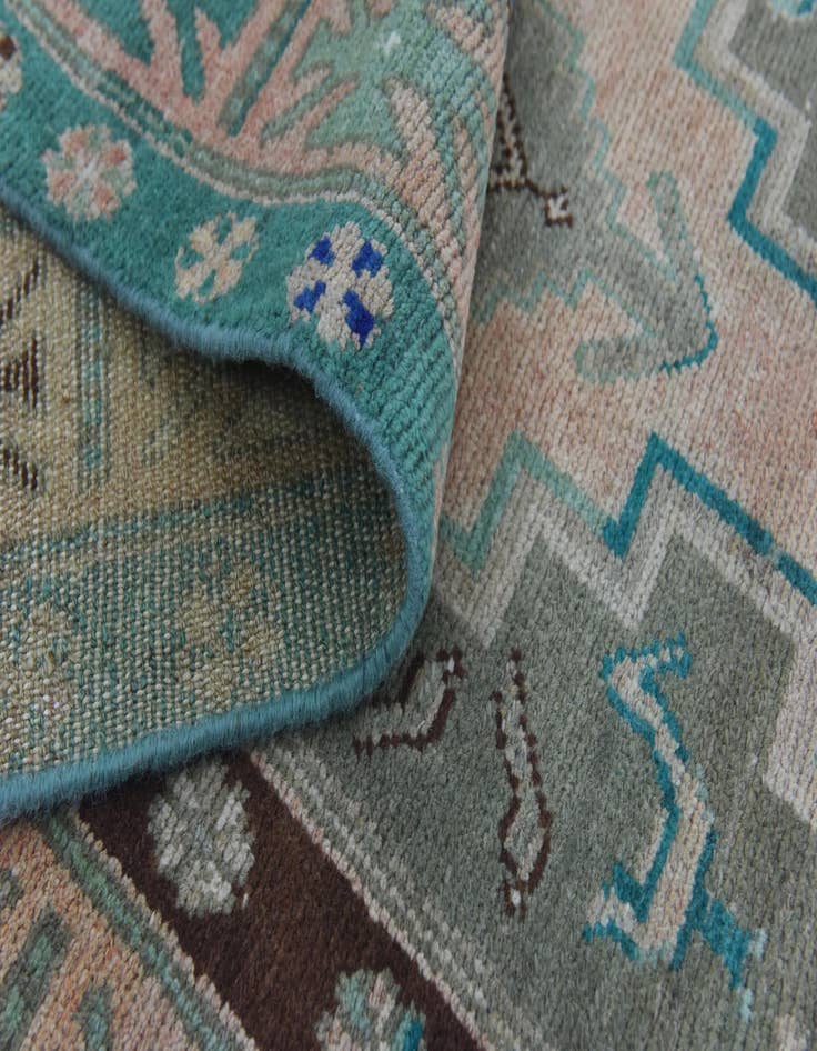 Detail image of 5' x 11' 3  Hand Knotted Ultra Vintage Persian Wool Runner Rug
