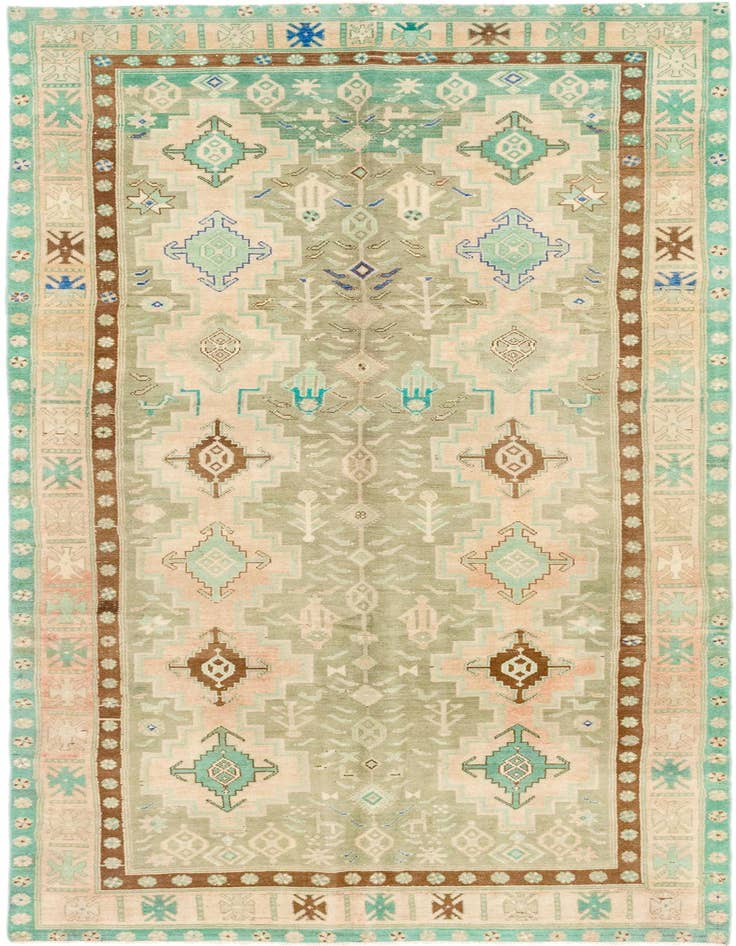 Detail image of 5' x 11' 3 Hand Knotted Ultra Vintage Persian Wool Runner Rug