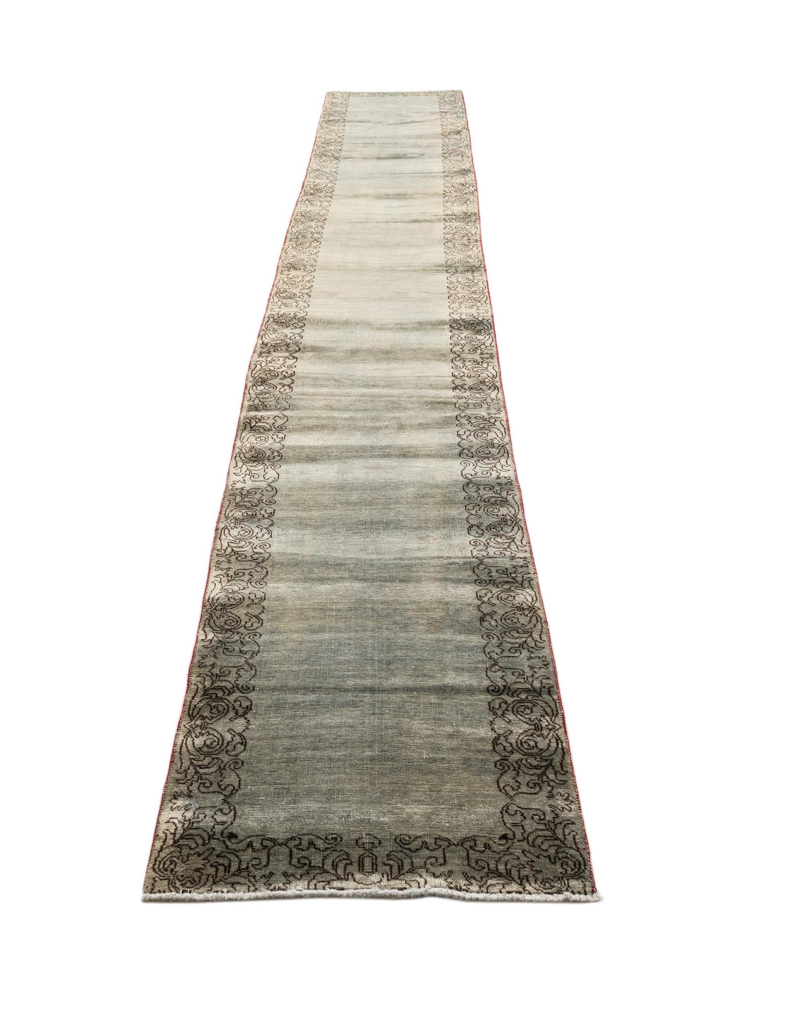 2' 5 x 17' 10 Hand Knotted Ultra Vintage Persian Wool Runner Rug