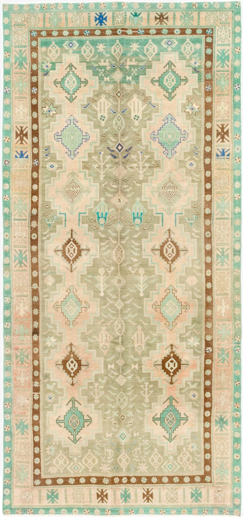 5' x 11' 3  Hand Knotted Ultra Vintage Persian Wool Runner Rug