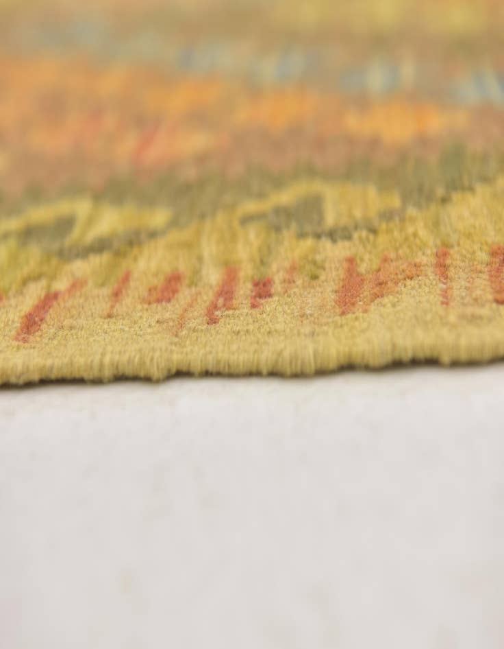 Detail image of 3' x 3' 5  Hand Woven Kilim Maymana Wool Square Rug