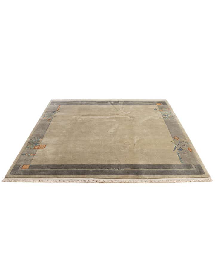 6' 8 x 6' 11 Hand Knotted Nepal Wool Square Rug