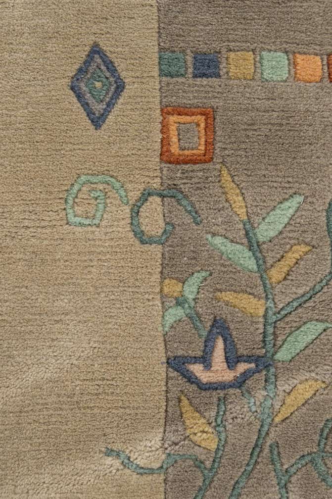 6' 8 x 6' 11 Hand Knotted Nepal Wool Square Rug