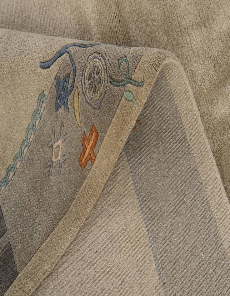 Detail image of 6' 8 x 6' 11  Hand Knotted Nepal Wool Square Rug