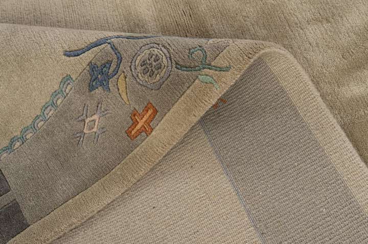 6' 8 x 6' 11 Hand Knotted Nepal Wool Square Rug