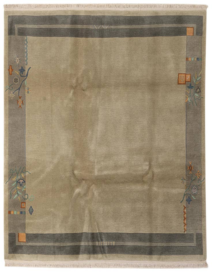 Detail image of 6' 8 x 6' 11 Hand Knotted Nepal Wool Square Rug