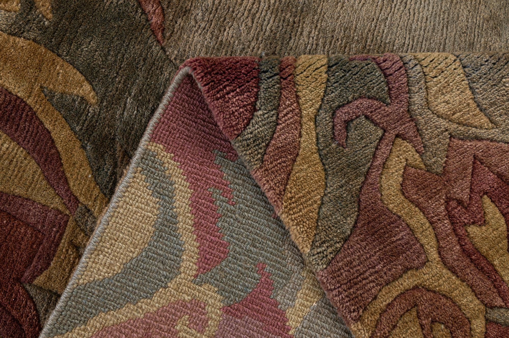8' 6 x 8' 6 Hand Knotted Nepal Wool Square Rug