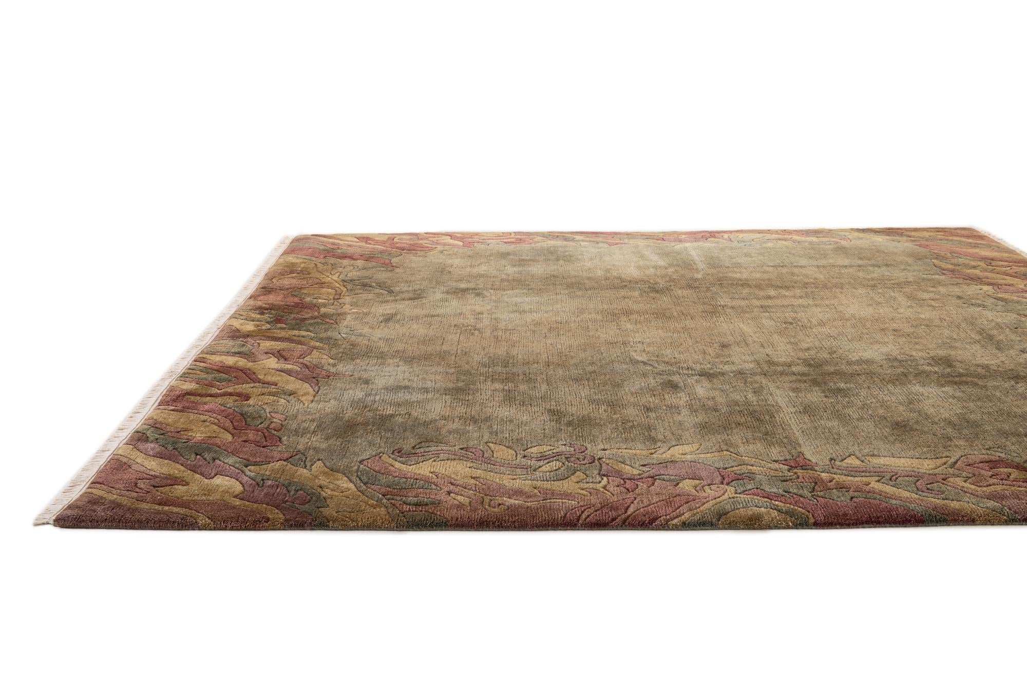 8' 6 x 8' 6 Hand Knotted Nepal Wool Square Rug