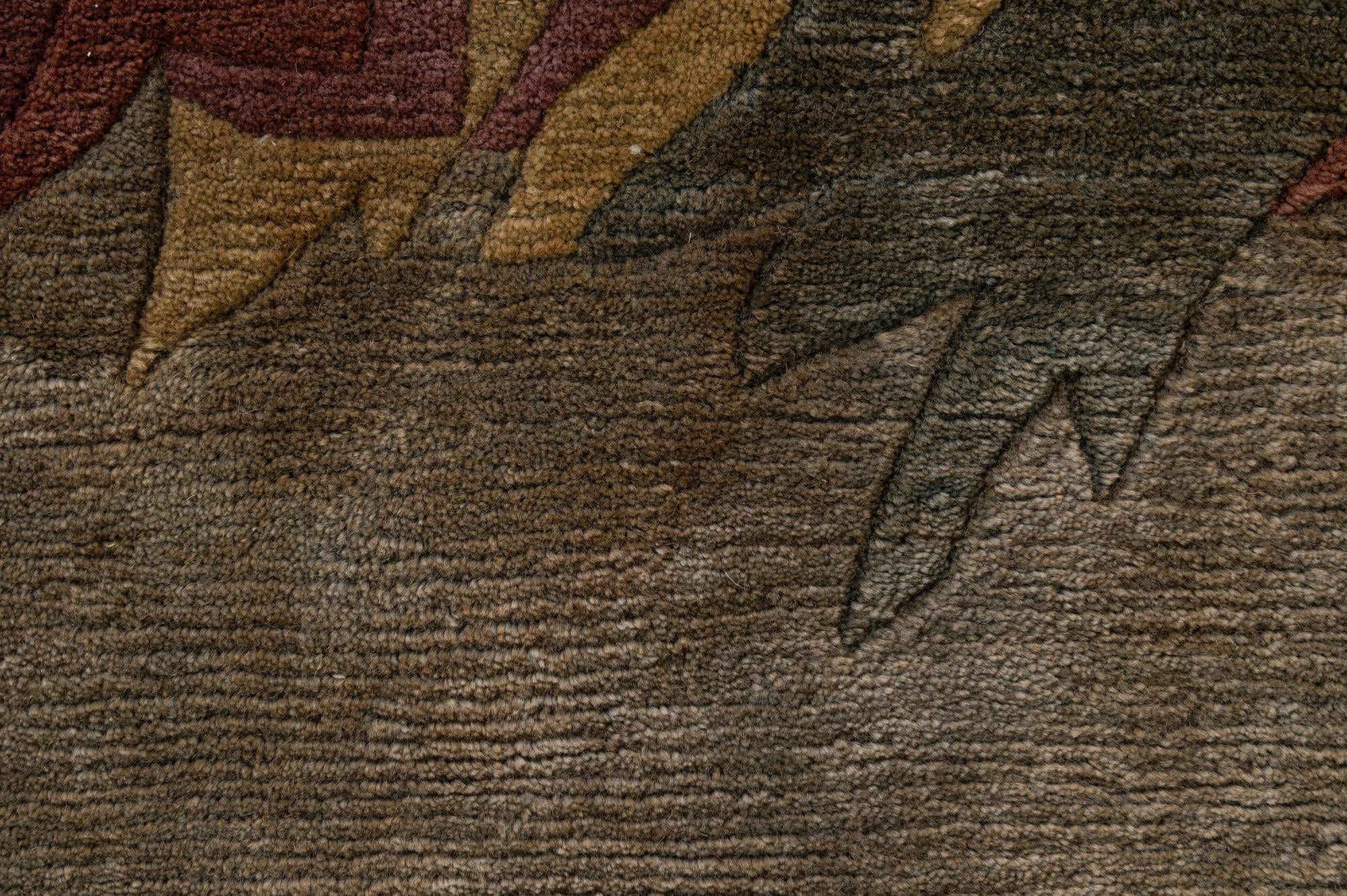 8' 6 x 8' 6 Hand Knotted Nepal Wool Square Rug