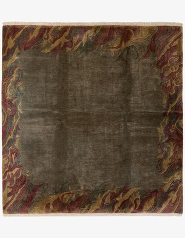 8' 6 x 8' 6 Hand Knotted Nepal Wool Square Rug