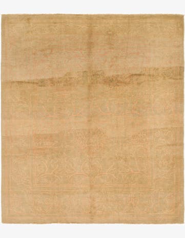 9' 2 x 10' 5 Hand Knotted Oushak Wool Square Rug