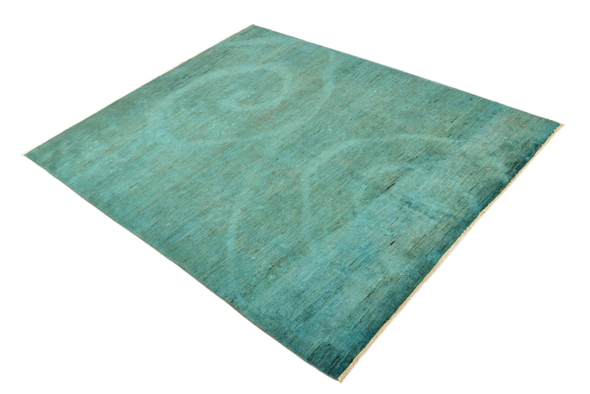 5' 3 x 6' 6 Hand Knotted Over-Dyed Ziegler Square Rug