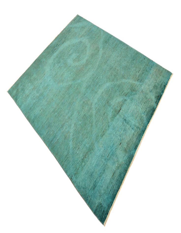 Detail image of 5' 3 x 6' 6  Hand Knotted Over-Dyed Ziegler Square Rug