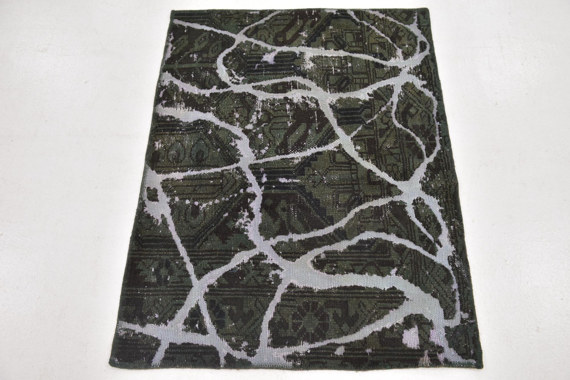 3' x 3' 10 Hand Knotted Ultra Vintage Persian Wool Square Rug
