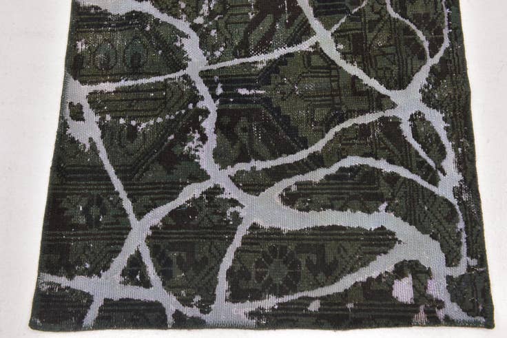 Detail image of 3' x 3' 10 Hand Knotted Ultra Vintage Persian Wool Square Rug