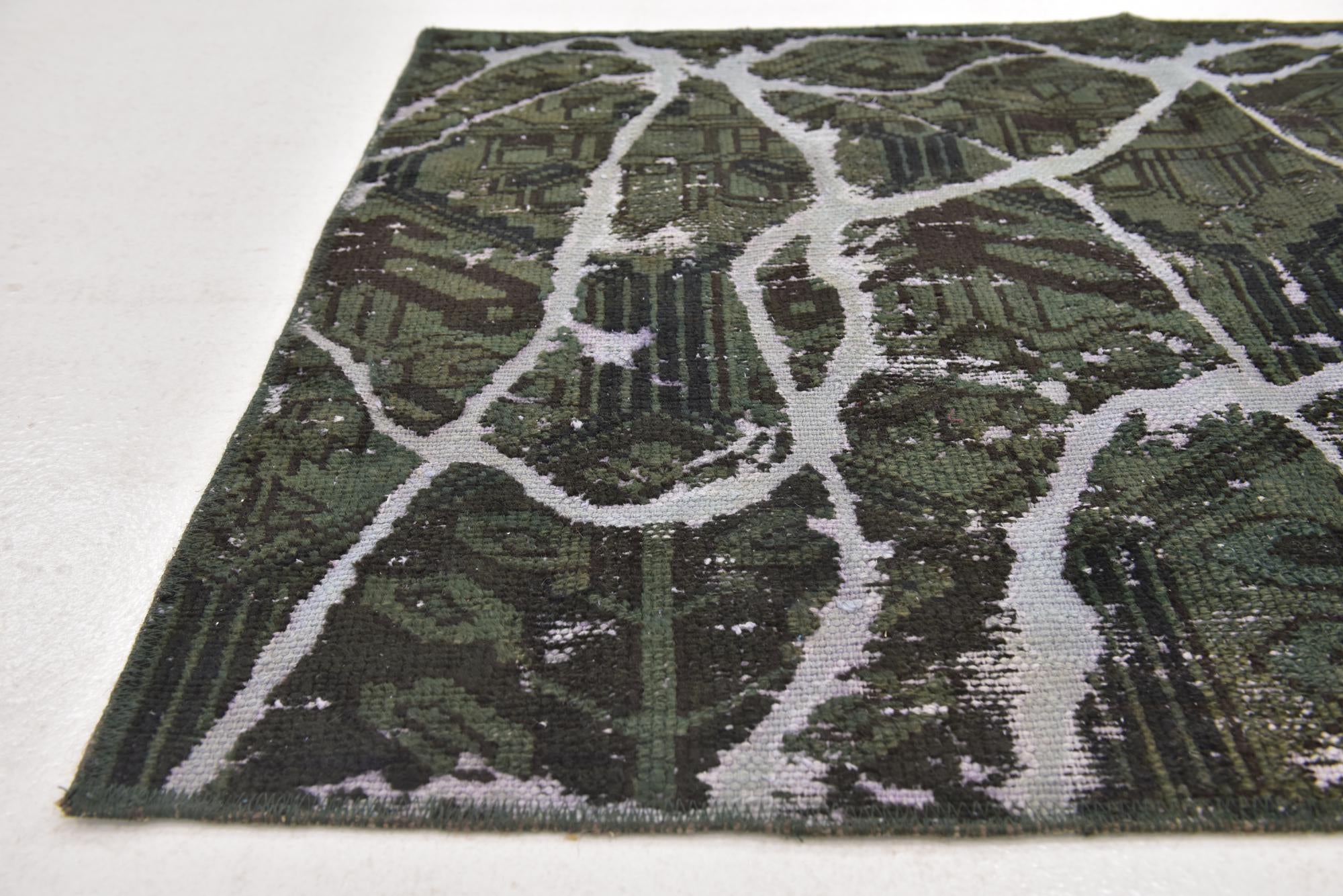 3' x 3' 10 Hand Knotted Ultra Vintage Persian Wool Square Rug