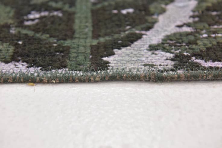 Detail image of 3' x 3' 10 Hand Knotted Ultra Vintage Persian Wool Square Rug