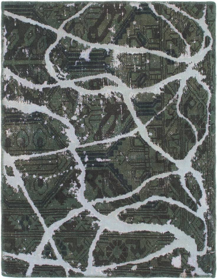 Detail image of 3' x 3' 10 Hand Knotted Ultra Vintage Persian Wool Square Rug
