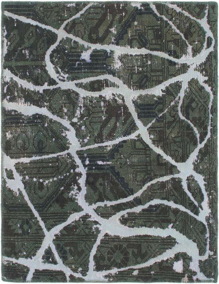 3' x 3' 10 Hand Knotted Ultra Vintage Persian Wool Square Rug