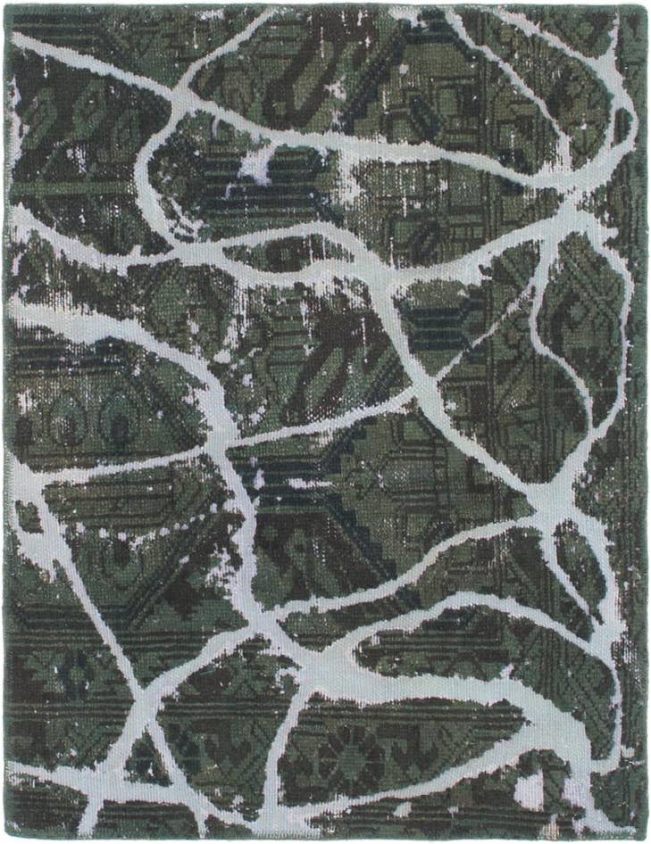 Detail image of 3' x 3' 10 Hand Knotted Ultra Vintage Persian Wool Square Rug