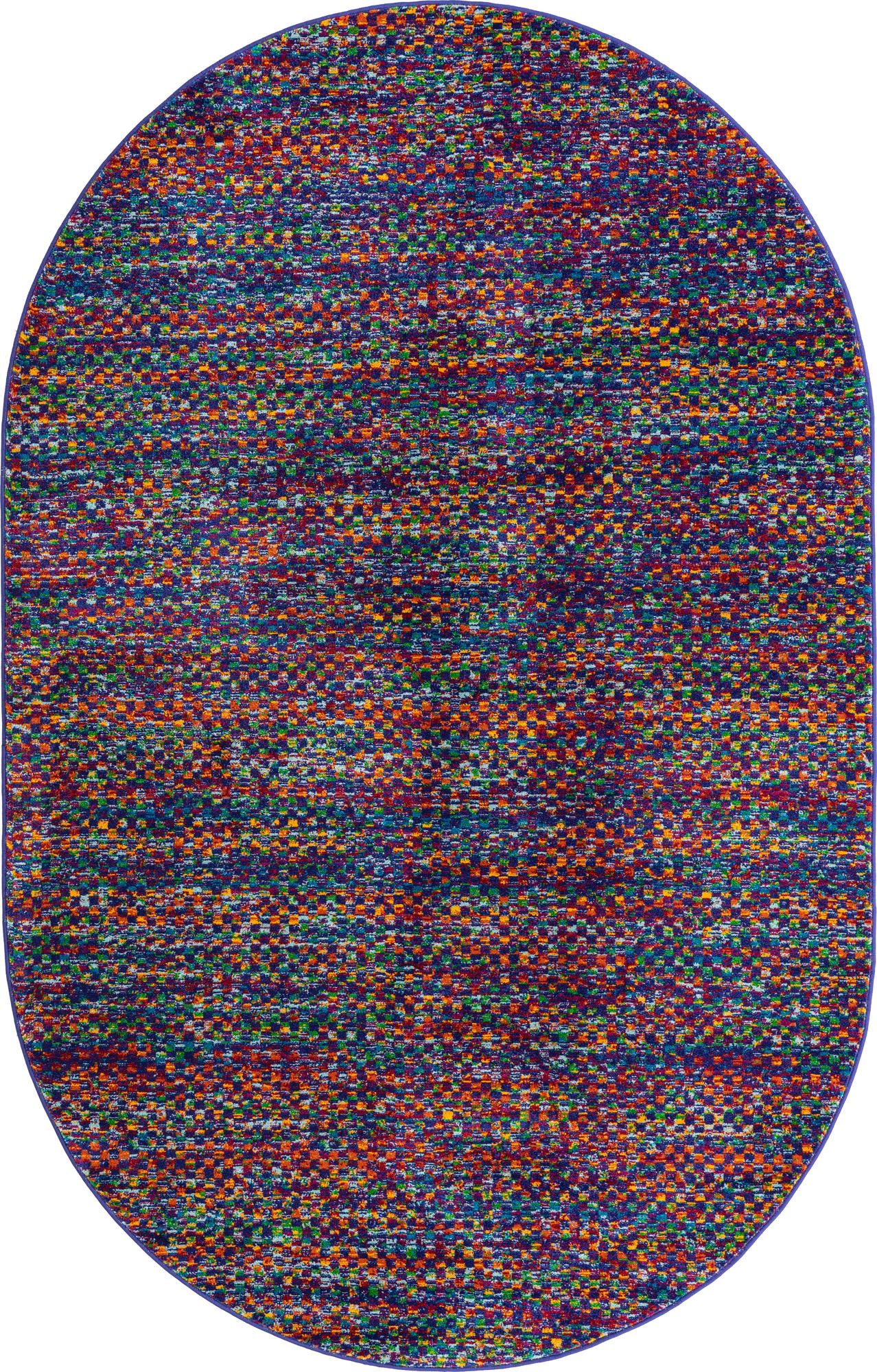 Olney · Pixelated checkered rug, multicolor