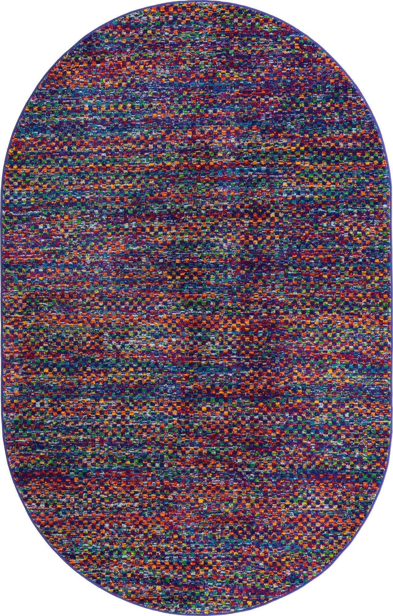 5' 3 x 8' Olney · Pixelated checkered rug, multicolor