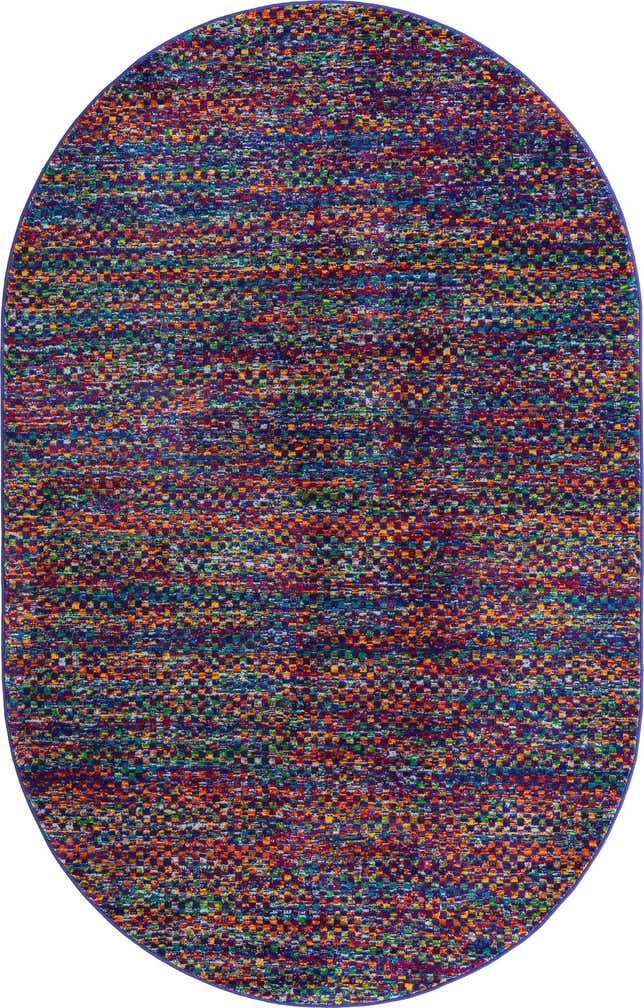 5' 3 x 8' Olney · Pixelated checkered rug, multicolor