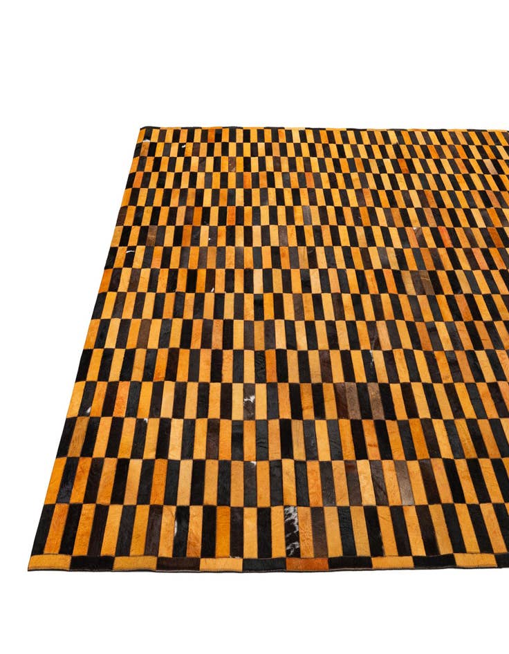 Detail image of 8' 1 x 9' 11 Cowhide - Patchwork Rug