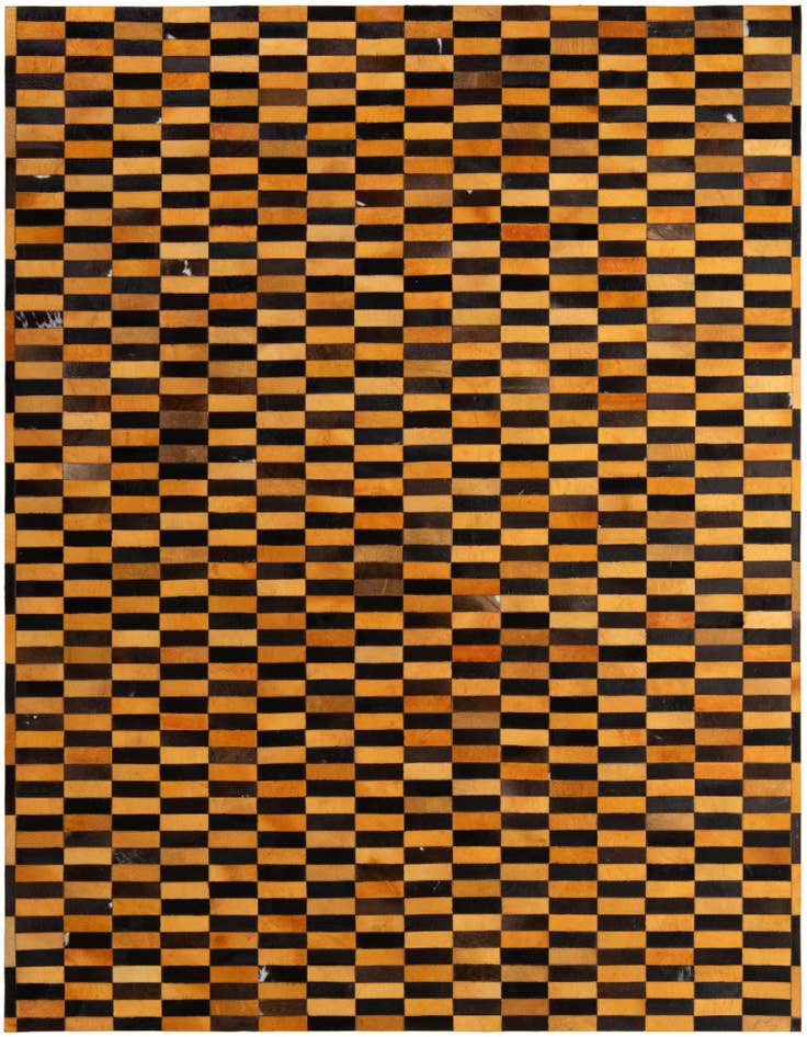 Detail image of 8' 1 x 9' 11 Cowhide - Patchwork Rug