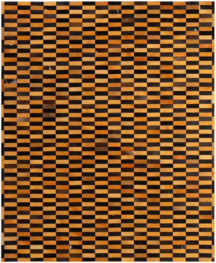 Detail image of 8' 1 x 9' 11 Cowhide - Patchwork Rug