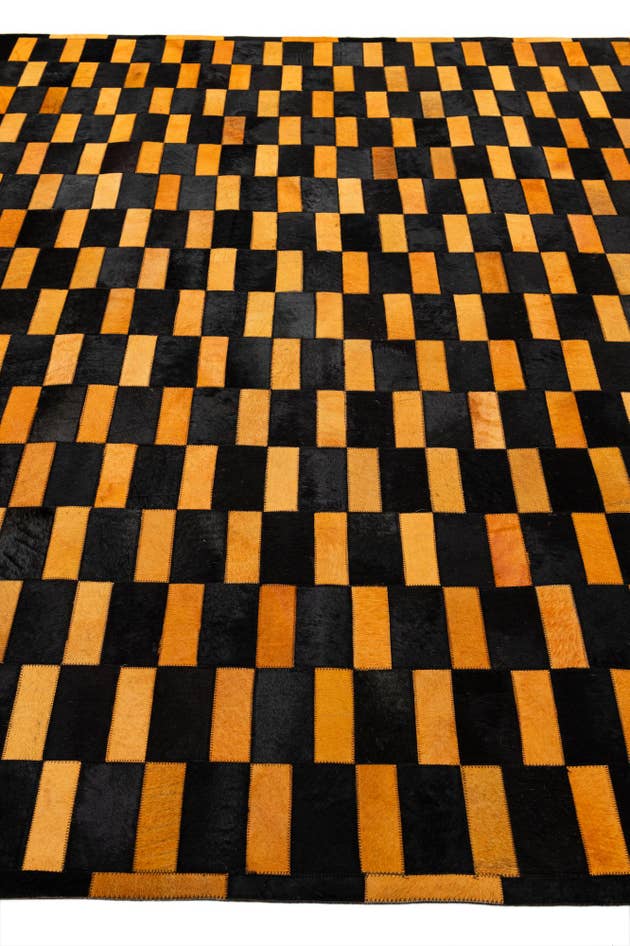 Detail image of 8' 3 x 9' 11 Cowhide - Patchwork Rug