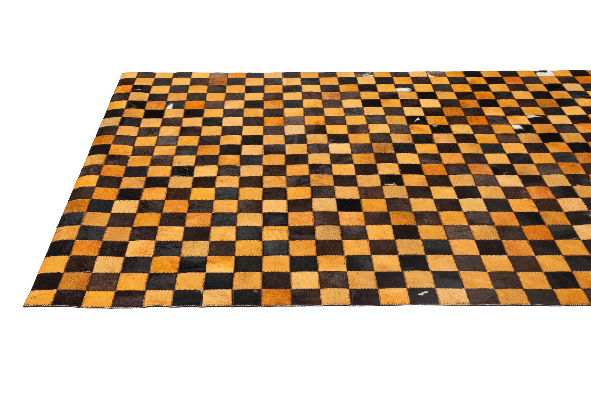 5' 2 x 8' 1 Cowhide - Patchwork Rug