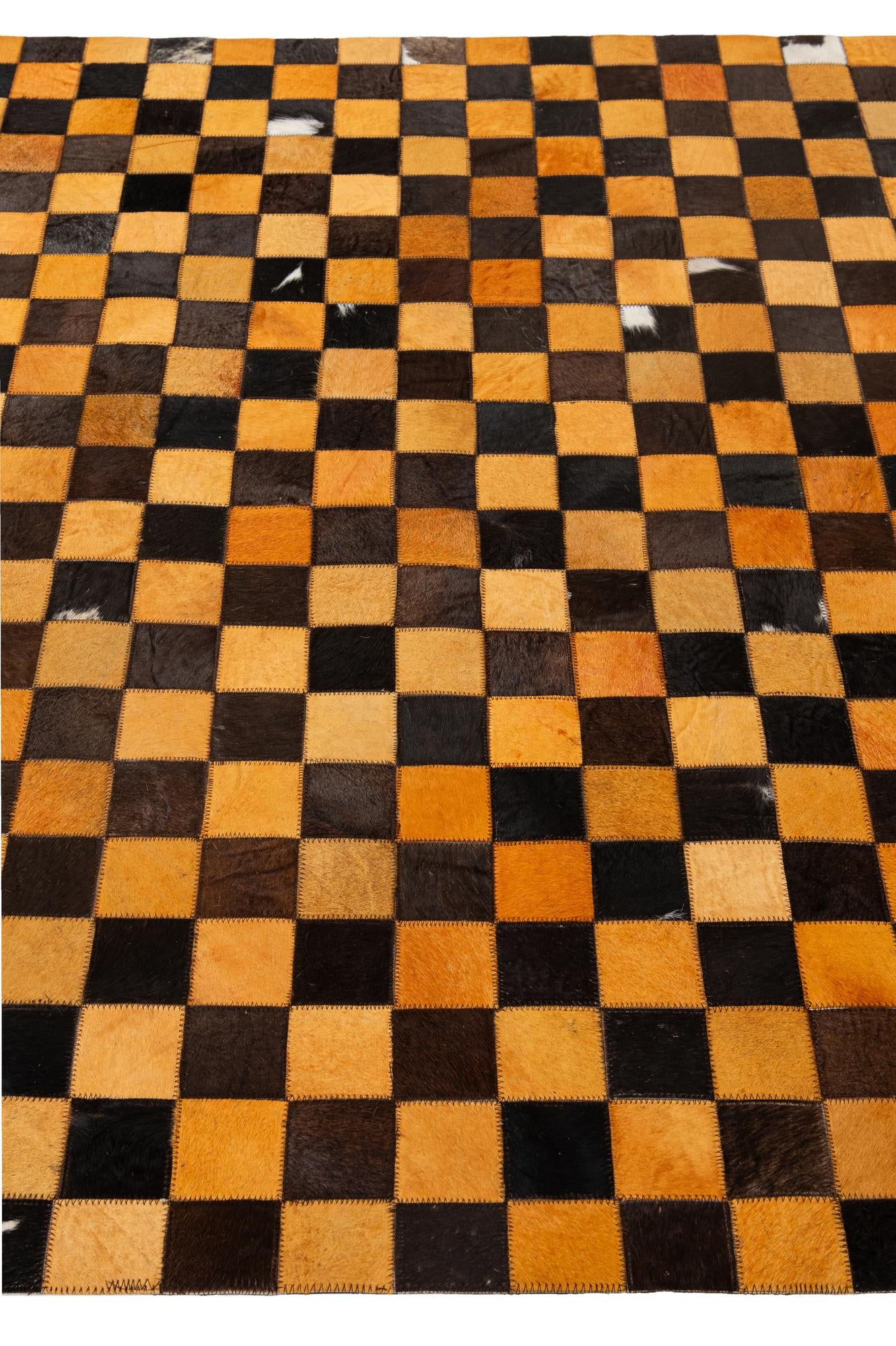 5' 2 x 8' 1 Cowhide - Patchwork Rug