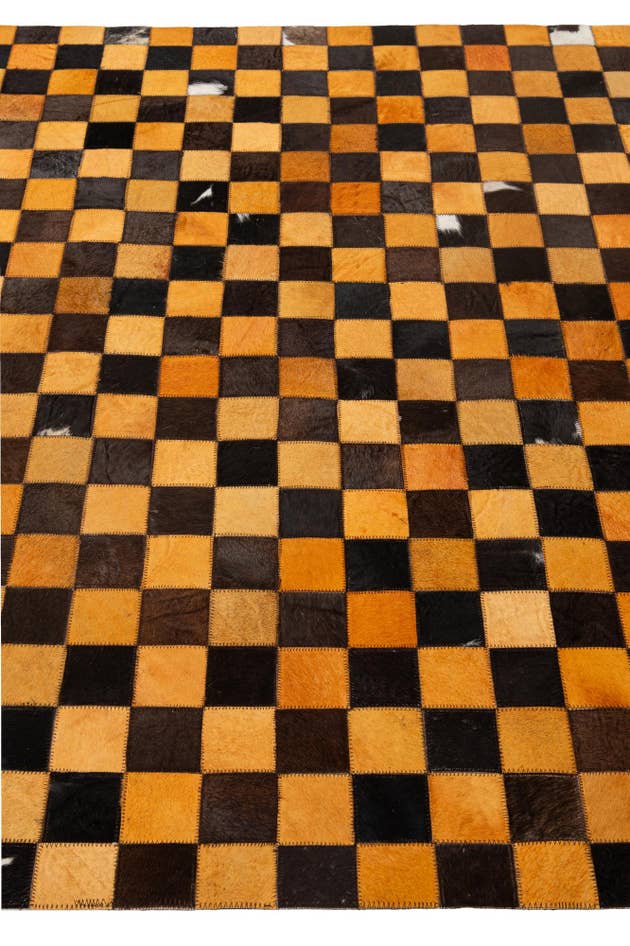 Detail image of 5' 2 x 8' 1 Cowhide - Patchwork Rug