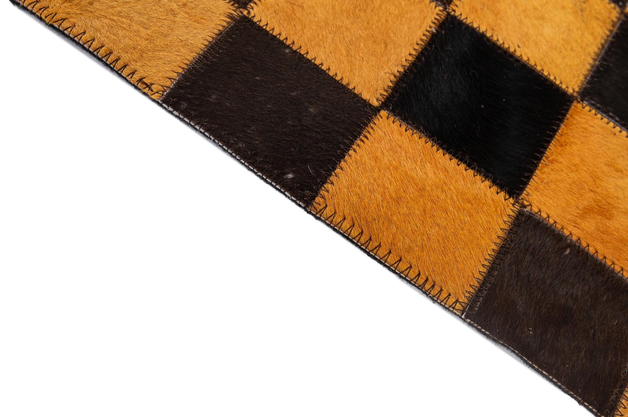 5' 2 x 8' 1 Cowhide - Patchwork Rug