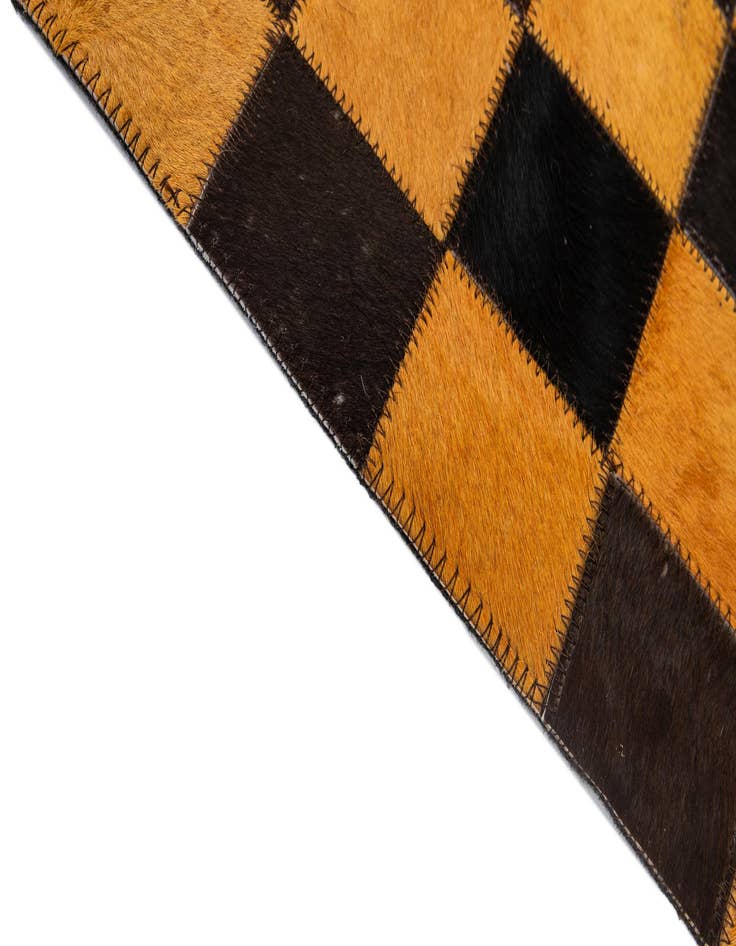 Detail image of 5' 2 x 8' 1 Cowhide - Patchwork Rug